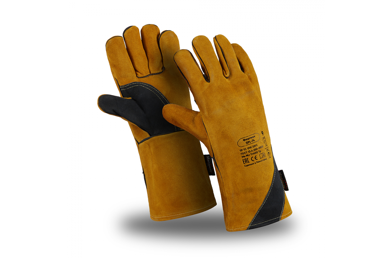 Перчатки Манипула™ Флагман (спилок/джинса+флис), SPL-74