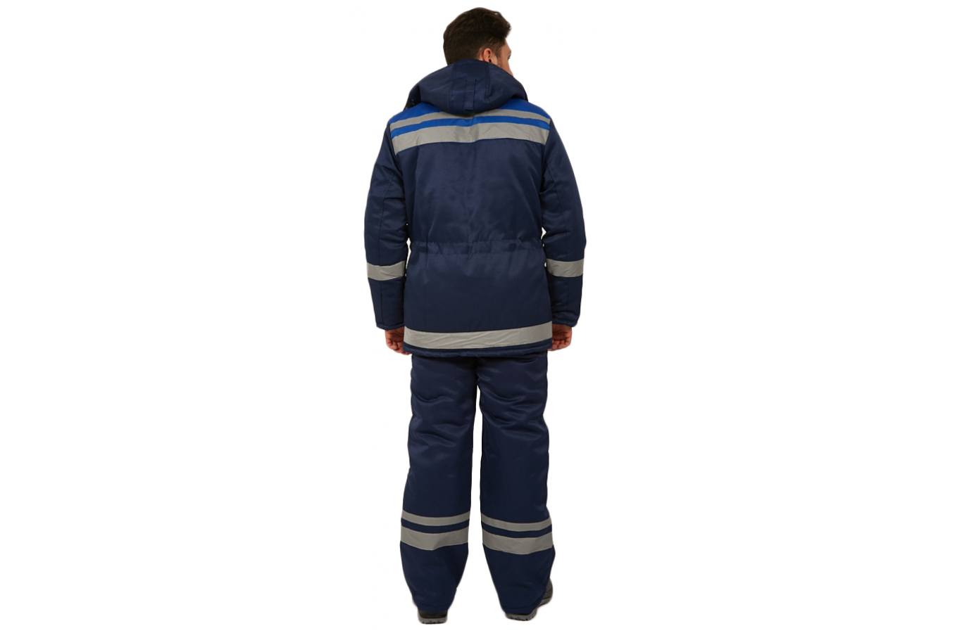Костюм зимний Горизонт-Люкс (тк.Смесовая,210) брюки, т.синий/васильковый