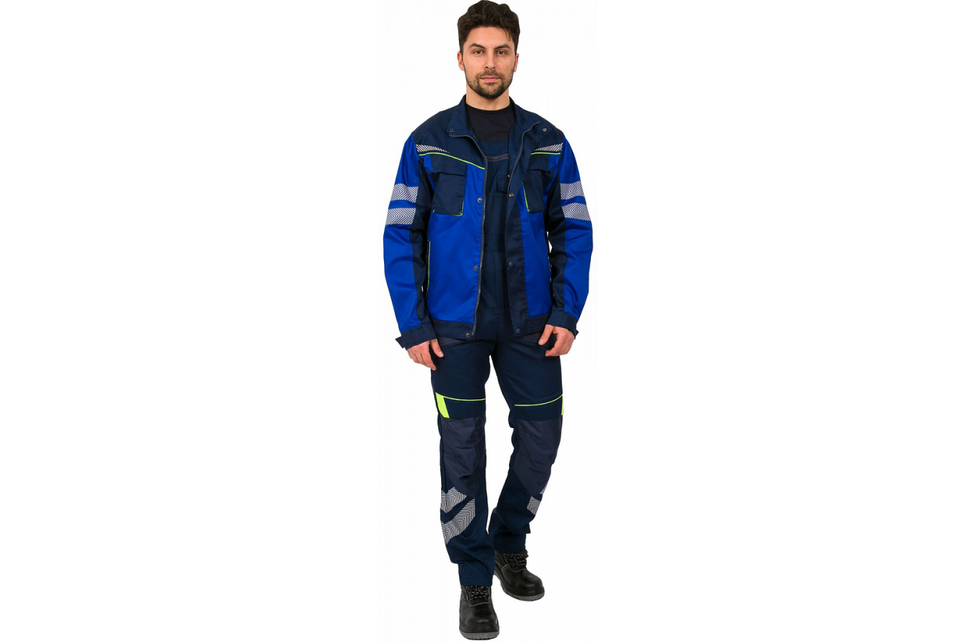 Куртка укороченная мужская PROFLINE SPECIALIST (тк.Протек,240), т.синий/васильковый