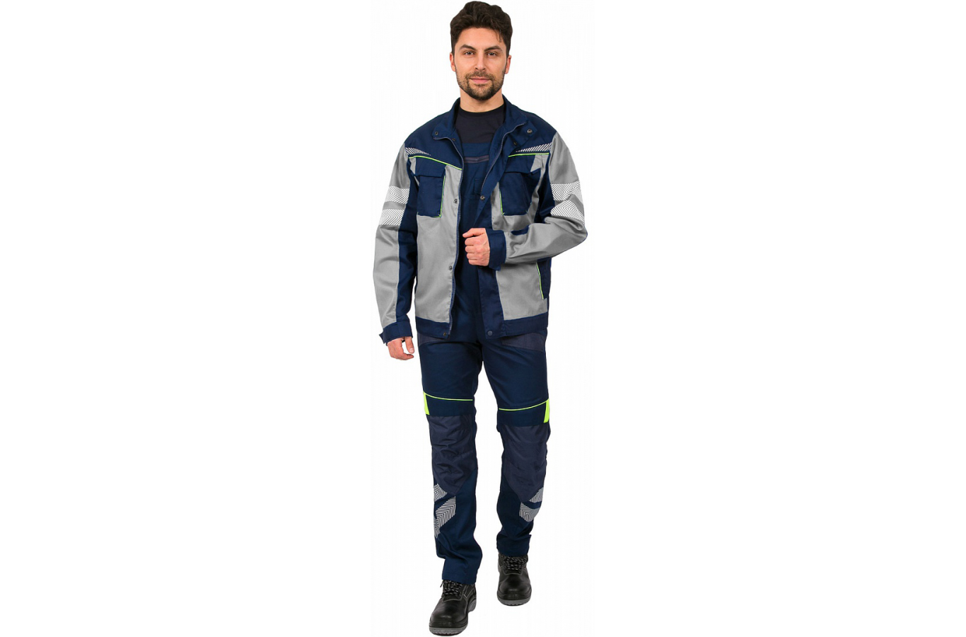 Куртка укороченная мужская PROFLINE SPECIALIST (тк.Протек,240), т.синий/серый