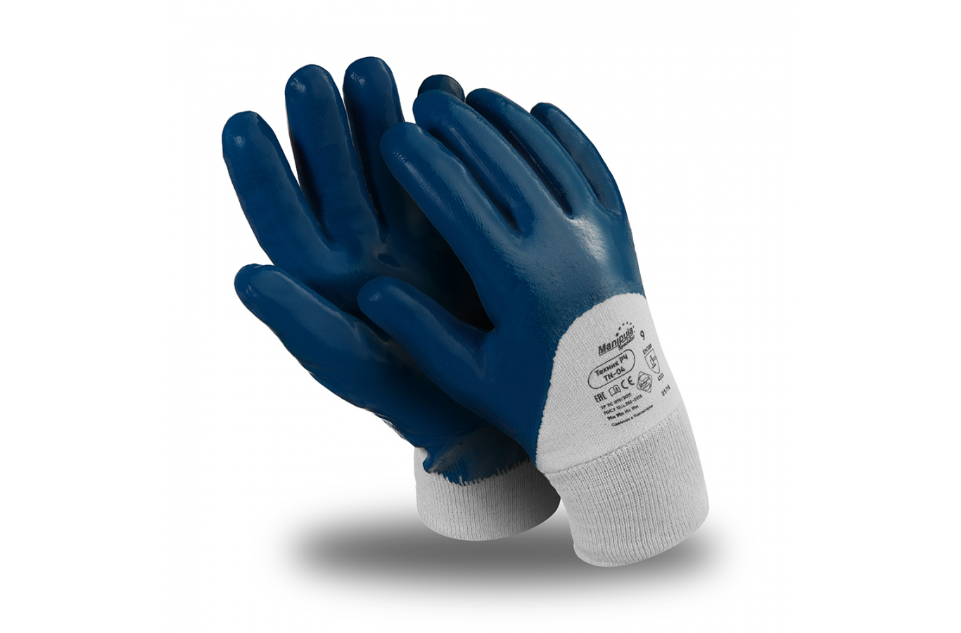 Перчатки Манипула™ Техник РЧ (джерси+нитрил), TN-04/MG-227