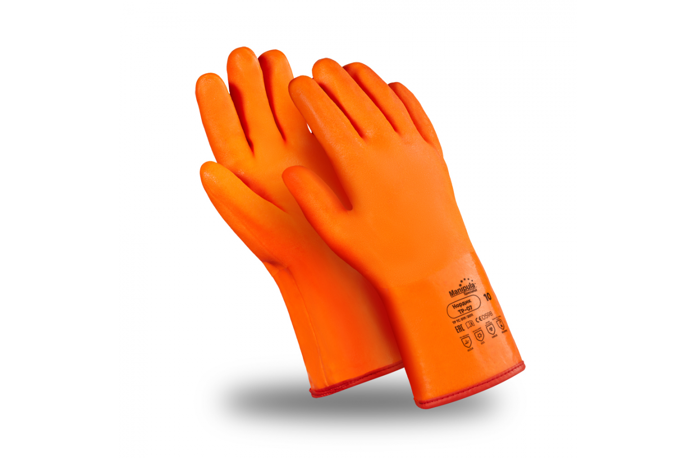 Перчатки Манипула™ Нордик (джерси+пенополиуретан+ПВХ), TP-07/WG-786