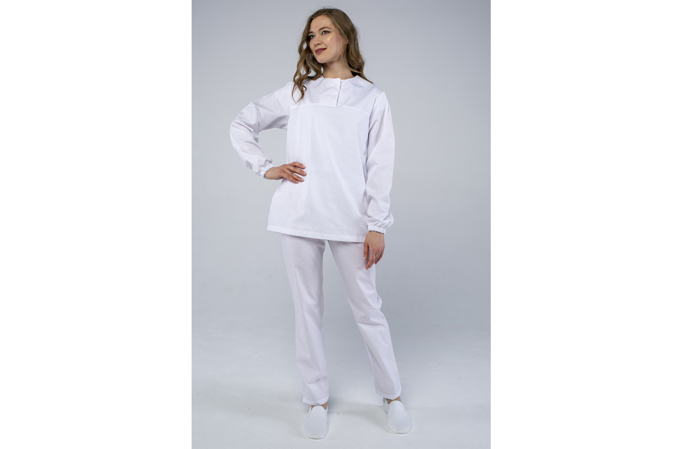 Женский костюм ХАССП-Стандарт (ткань Оптима, 160), белый