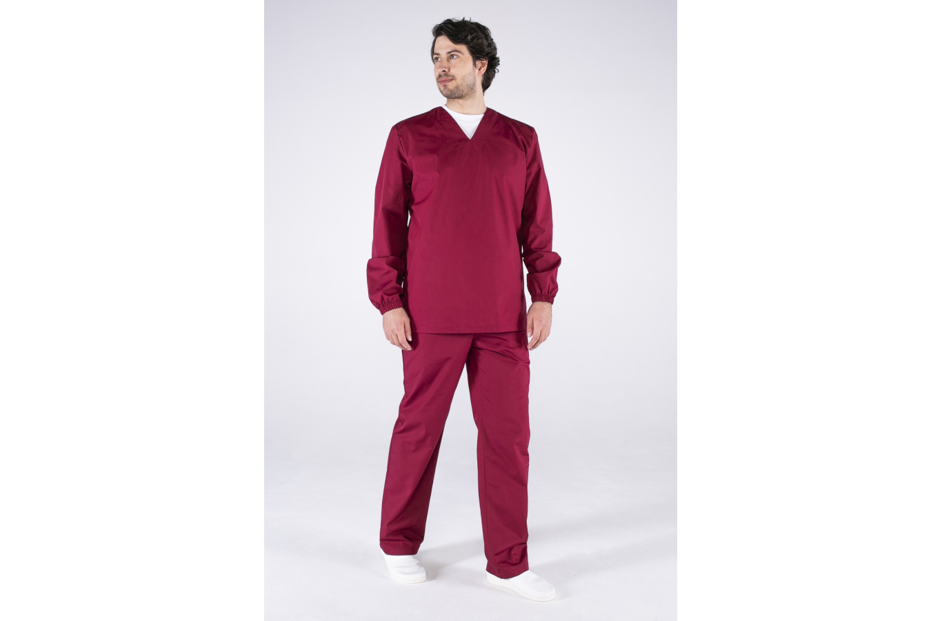 Мужской костюм ХАССП-База (ткань ТиСи, 120), бордовый
