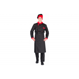 Костюм мужской повара Су-Шеф (тк.ТиСи), черный/красный