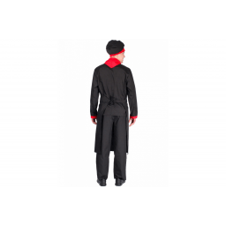 Костюм мужской повара Су-Шеф (тк.ТиСи), черный/красный