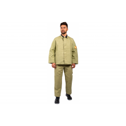 Костюм сварщика усиленный 1 кл.защиты (тк.Брезент, 480), бежевый