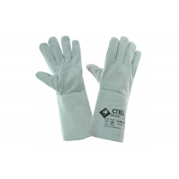 Краги спилковые СПЕЦ серые без подкладки, КРА016