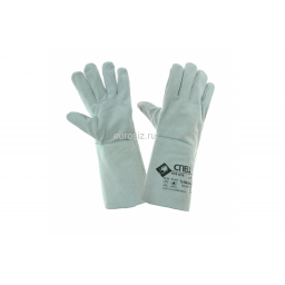 Краги спилковые СПЕЦ серые без подкладки, КРА016