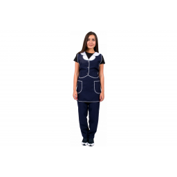 Фартук Жилетка (тк.Габардин), т.синий/белый