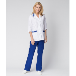 Костюм женский Лазурь (тк.ТиСи), белый/васильковый