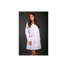 Халат женский Ирис (тк.ТиСи), белый/розовый