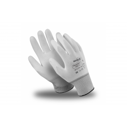 Перчатки Манипула™ Микропол (белый нейлон+п/у), TPU-13/MG-162