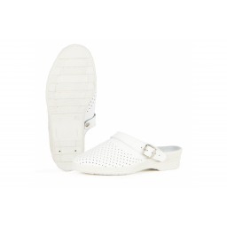 Сабо женские нат.кожа ПВХ, белый