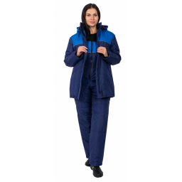 Куртка зимняя женская Снежана (тк.Таслан), т.синий/васильковый