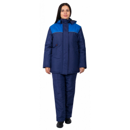 Куртка зимняя женская Снежана (тк.Таслан), т.синий/васильковый