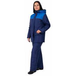 Куртка зимняя женская Снежана (тк.Таслан), т.синий/васильковый