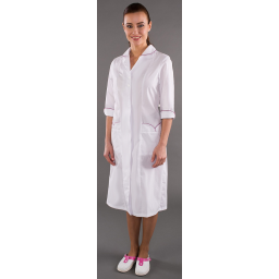 Халат женский Римма (тк.ТиСи), белый/брусничный
