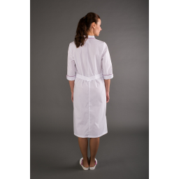 Халат женский Римма (тк.ТиСи), белый/брусничный