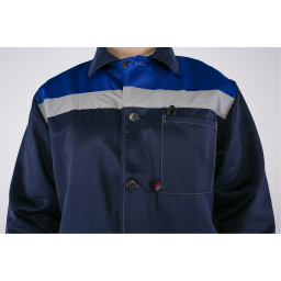 Костюм Стандарт СОП усиленный (тк.Смесовая,210) брюки, т.синий/васильк