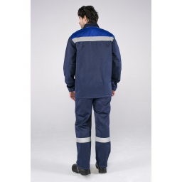 Костюм Стандарт СОП усиленный (тк.Смесовая,210) брюки, т.синий/васильк