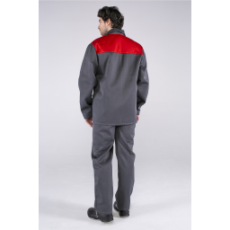 Костюм Стандарт (тк.Смесовая,210) брюки, т.серый/красный