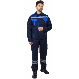 Костюм ИТР (тк.Саржа,250) п/к, т.синий/васильковый