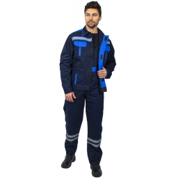 Костюм ИТР (тк.Саржа,250) п/к, т.синий/васильковый