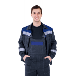 Костюм Липецк СОП (тк.Смесовая,260) п/к, т.синий/васильковый