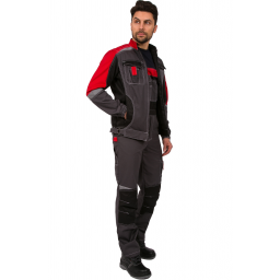 Костюм Формула (тк.Смесовая,240) п/к, серый/красный/черный