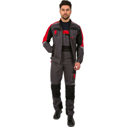 Костюм Формула (тк.Смесовая,240) п/к, серый/красный/черный