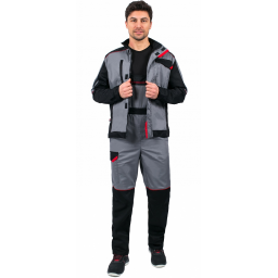 Костюм Сервис NEW (тк.Смесовая,240) п/к, серый/черный