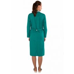 Халат женский Надежда (тк.ТиСи), зеленый/полоска