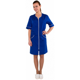 Халат женский Стелла (тк.ТиСи), васильковый/белый