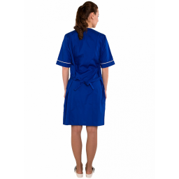 Халат женский Стелла (тк.ТиСи), васильковый/белый