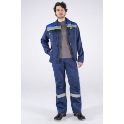 Костюм Фаворит-1 СОП (тк.Смесовая,210) брюки, т.синий/васильковый