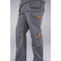 Костюм Союз-Профессионал-1 (тк.Балтекс,240) брюки, серый/св.серый/оран