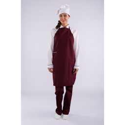 Костюм женский повара Гурман (тк.ТиСи), белый/бордовый