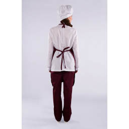 Костюм женский повара Гурман (тк.ТиСи), белый/бордовый