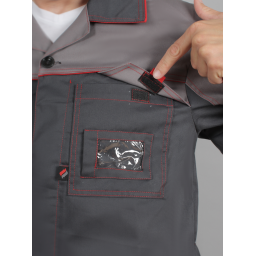 Халат Фаворит Премиум (тк.Смесовая,240), т.серый/св.серый