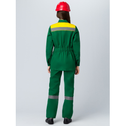 Костюм женский Весна-2 СОП NEW (тк.Смесовая,210) п/к, зеленый/желтый