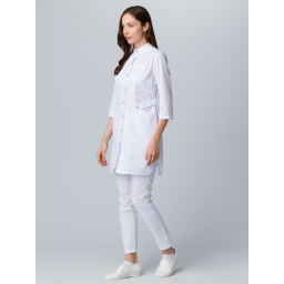 Халат Симпл-001 (тк.Смесовая,120) MedLine, белый