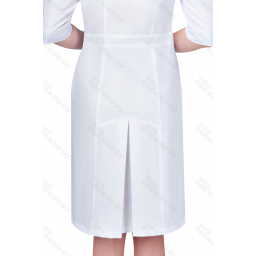 Халат женский №278 (тк.ТиСи) DoctorBIG, белый/красный (0/24)