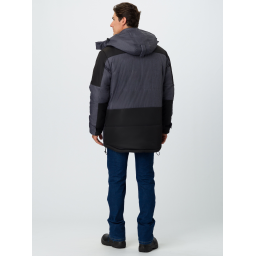 Куртка зимняя Премиум (тк.Мембрана), т.серый меланж/черный