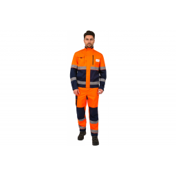 Костюм дорожник Сигнал-1 (тк.Балтекс,210) брюки, оранжевый/т.синий