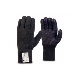 Перчатки х/б 10кл. с ПВХ ТОЧКА ГОСТ (55гр.), черные 03УТ