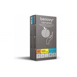 Перчатки BENOVY™ нитриловые 3гр. (100 пар)