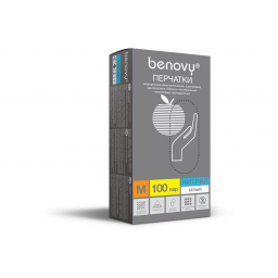 Перчатки BENOVY™ нитриловые 3гр. (100 пар)