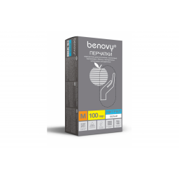 Перчатки BENOVY™ нитриловые 3гр. (100 пар)