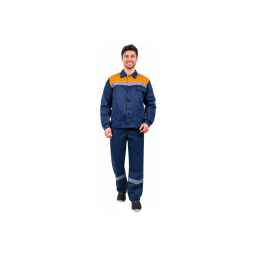 Костюм Труженик-2 СОП (тк.Смесовая,210) п/к, т.синий/оранжевый